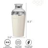 imageOGGI Groove Insulated Cocktail Shaker17oz Double Wall Vacuum Insulated Stainless Steel Tritan Lid has Built In Strainer Ideal Cocktail Mixer Martini Shaker Margarita Shaker Gold MarbleCharcoal