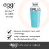 imageOGGI Groove Insulated Cocktail Shaker17oz Double Wall Vacuum Insulated Stainless Steel Tritan Lid has Built In Strainer Ideal Cocktail Mixer Martini Shaker Margarita Shaker Gold MarbleTurquoise