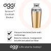 imageOGGI Groove Insulated Cocktail Shaker17oz Double Wall Vacuum Insulated Stainless Steel Tritan Lid has Built In Strainer Ideal Cocktail Mixer Martini Shaker Margarita Shaker Gold MarbleGold