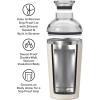 imageOGGI Groove Insulated Cocktail Shaker17oz Double Wall Vacuum Insulated Stainless Steel Tritan Lid has Built In Strainer Ideal Cocktail Mixer Martini Shaker Margarita Shaker Gold MarbleCharcoal