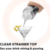 imageOGGI Groove Insulated Cocktail Shaker17oz Double Wall Vacuum Insulated Stainless Steel Tritan Lid has Built In Strainer Ideal Cocktail Mixer Martini Shaker Margarita Shaker Gold MarbleBlack