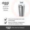 imageOGGI Groove Insulated Cocktail Shaker17oz Double Wall Vacuum Insulated Stainless Steel Tritan Lid has Built In Strainer Ideal Cocktail Mixer Martini Shaker Margarita Shaker Gold MarbleStainless Steel