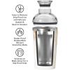 imageOGGI Groove Insulated Cocktail Shaker17oz Double Wall Vacuum Insulated Stainless Steel Tritan Lid has Built In Strainer Ideal Cocktail Mixer Martini Shaker Margarita Shaker Gold MarbleWhite Gold Marble