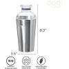imageOGGI Groove Insulated Cocktail Shaker17oz Double Wall Vacuum Insulated Stainless Steel Tritan Lid has Built In Strainer Ideal Cocktail Mixer Martini Shaker Margarita Shaker Gold MarbleStainless Steel