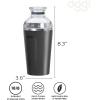 imageOGGI Groove Insulated Cocktail Shaker17oz Double Wall Vacuum Insulated Stainless Steel Tritan Lid has Built In Strainer Ideal Cocktail Mixer Martini Shaker Margarita Shaker Gold MarbleBlack