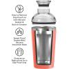imageOGGI Groove Insulated Cocktail Shaker17oz Double Wall Vacuum Insulated Stainless Steel Tritan Lid has Built In Strainer Ideal Cocktail Mixer Martini Shaker Margarita Shaker Gold MarbleCoral