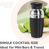 imageOGGI Mini Cocktail Shaker 10oz  Gray Stainless Steel  Ideal Single Serve Martini Shaker Great Small Size Suitable for Mini Bar On the Go Travel RV CampingBlack