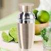imageOGGI Mini Cocktail Shaker 10oz  Gray Stainless Steel  Ideal Single Serve Martini Shaker Great Small Size Suitable for Mini Bar On the Go Travel RV CampingGold