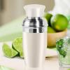 imageOGGI Mini Cocktail Shaker 10oz  Gray Stainless Steel  Ideal Single Serve Martini Shaker Great Small Size Suitable for Mini Bar On the Go Travel RV CampingWarm Gray