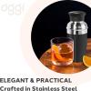 imageOGGI Mini Cocktail Shaker 10oz  Gray Stainless Steel  Ideal Single Serve Martini Shaker Great Small Size Suitable for Mini Bar On the Go Travel RV CampingBlack