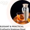 imageOGGI Mini Cocktail Shaker 10oz  Gray Stainless Steel  Ideal Single Serve Martini Shaker Great Small Size Suitable for Mini Bar On the Go Travel RV CampingGold