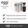 imageOGGI Mini Cocktail Shaker 10oz  Gray Stainless Steel  Ideal Single Serve Martini Shaker Great Small Size Suitable for Mini Bar On the Go Travel RV CampingStainless Steel