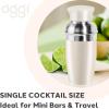 imageOGGI Mini Cocktail Shaker 10oz  Gray Stainless Steel  Ideal Single Serve Martini Shaker Great Small Size Suitable for Mini Bar On the Go Travel RV CampingWarm Gray