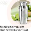 imageOGGI Mini Cocktail Shaker 10oz  Gray Stainless Steel  Ideal Single Serve Martini Shaker Great Small Size Suitable for Mini Bar On the Go Travel RV CampingStainless Steel