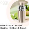 imageOGGI Mini Cocktail Shaker 10oz  Gray Stainless Steel  Ideal Single Serve Martini Shaker Great Small Size Suitable for Mini Bar On the Go Travel RV CampingGold