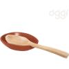 imageOGGI Spooner Ceramic Spoon Rest Spoon Rest for Stove Top Spoon Holder for Countertop Kitchen Decor for Counter Coffee Bar Accessories IvoryBrick Red