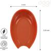 imageOGGI Spooner Ceramic Spoon Rest Spoon Rest for Stove Top Spoon Holder for Countertop Kitchen Decor for Counter Coffee Bar Accessories IvoryBrick Red