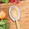 imageOGGI Spooner Ceramic Spoon Rest Spoon Rest for Stove Top Spoon Holder for Countertop Kitchen Decor for Counter Coffee Bar Accessories IvoryWhite