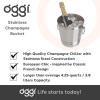 imageOGGI Stainless Steel Champagne Bucket  Large Ice Bucket with Elegant ampamp Classic Handles  Great for Home Bar Chilling Champagne and Sparkling Wine  425 qt  4 lt425 qt