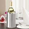 imageOGGI Stainless Steel Double Wall Wine Cooler  Insulated Tabletop Wine Chiller for White Wine ampamp Champagne Fits Most Standard Sized BottlesWine Cooler