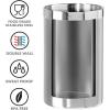 imageOGGI Stainless Steel Double Wall Wine Cooler  Insulated Tabletop Wine Chiller for White Wine ampamp Champagne Fits Most Standard Sized BottlesWine Cooler
