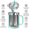 imageOGGI ThermoMug Stainless Steel Insulated Mug Double Wall Vacuum Insulated wHandle ampamp Lid Coffee Cup Camping Mug Travel Thermos 14oz420ml Blue SkyBlue Sky
