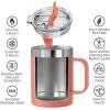 imageOGGI ThermoMug Stainless Steel Insulated Mug Double Wall Vacuum Insulated wHandle ampamp Lid Coffee Cup Camping Mug Travel Thermos 14oz420ml Blue SkyCoral