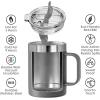 imageOGGI ThermoMug Stainless Steel Insulated Mug Double Wall Vacuum Insulated wHandle ampamp Lid Coffee Cup Camping Mug Travel Thermos 14oz420ml Blue SkyCharcoal