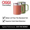 imageOGGI ThermoMug Stainless Steel Insulated Mug Double Wall Vacuum Insulated wHandle ampamp Lid Coffee Cup Camping Mug Travel Thermos 14oz420ml Blue SkyMint