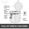 imageOggi 4pc Clear Canister Set with Clamp Lids ampamp Spoons  Airtight Food Storage Containers Ideal for Kitchen ampamp Pantry Storage of Bulk Dry Food Including Flour Sugar Coffee Rice Tea Spices ampamp Herbs4Piece Value Set