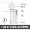 imageOggi 4pc Clear Canister Set with Clamp Lids ampamp Spoons  Airtight Food Storage Containers Ideal for Kitchen ampamp Pantry Storage of Bulk Dry Food Including Flour Sugar Coffee Rice Tea Spices ampamp Herbs5Piece Set