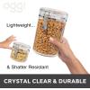 imageOggi 4pc Clear Canister Set with Clamp Lids ampamp Spoons  Airtight Food Storage Containers Ideal for Kitchen ampamp Pantry Storage of Bulk Dry Food Including Flour Sugar Coffee Rice Tea Spices ampamp Herbs4Piece Value Set