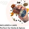 imageOggi 8 Piece Airtight Glass Storage Containers and Spice Jar Set  with 4 Glass Kitchen Canisters ampamp 4 Glass Spice Jars with Stainless Steel Lids  Sleek Kitchen Storage Pantry Storage Food Storag8Piece