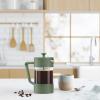 imageOggi Borosilicate Glass French Press Coffee Maker 20oz 5 Cup Capacity Coffee Press Single Serve Coffee Maker Stainless Steel Lid ampamp Plunger Make Great Coffee Gifts RedGreen
