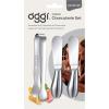 imageOggi Charcuterie Utensil Set Charcuterie Accessories Cheese Knives Set  Stainless Steel 3pcs with KnivesSpreaders ampamp Tongs 5quot Long