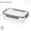 imageOggi Clarity LeakProof Airtight Food Storage Containers  Set of 2 Ultra clear BPA free Sealable Container with Lid Ideal Kitchen Organization Perfect Meal Prep Containers 12oz350ml86oz