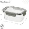 imageOggi Clarity LeakProof Airtight Food Storage Containers  Set of 2 Ultra clear BPA free Sealable Container with Lid Ideal Kitchen Organization Perfect Meal Prep Containers 12oz350ml42oz Pack of 4