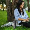 imageOggi Commuter Travel Mug 14oz  Insulated Coffee Mug Thermal Stainless Steel with Easy Grip Tumbler Handle  OliveBlack
