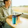 imageOggi Commuter Travel Mug 14oz  Insulated Coffee Mug Thermal Stainless Steel with Easy Grip Tumbler Handle  OlivePeacock