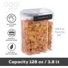 imageOggi Easi Grip 57oz Moisture Proof Storage Container Ultra Clear BPAFree Sealable Canister Flip Open Pouring Lid Date Reminder Slider on Clip Ideal Cereal Dispenser 57oz  17lt60Ounce
