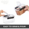 imageOggi Easi Grip 57oz Moisture Proof Storage Container Ultra Clear BPAFree Sealable Canister Flip Open Pouring Lid Date Reminder Slider on Clip Ideal Cereal Dispenser 57oz  17lt60Ounce