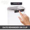 imageOggi Easi Grip 57oz Moisture Proof Storage Container Ultra Clear BPAFree Sealable Canister Flip Open Pouring Lid Date Reminder Slider on Clip Ideal Cereal Dispenser 57oz  17lt128Ounce