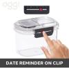 imageOggi Easi Grip 57oz Moisture Proof Storage Container Ultra Clear BPAFree Sealable Canister Flip Open Pouring Lid Date Reminder Slider on Clip Ideal Cereal Dispenser 57oz  17lt23Ounce