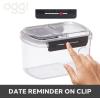 imageOggi Easi Grip 57oz Moisture Proof Storage Container Ultra Clear BPAFree Sealable Canister Flip Open Pouring Lid Date Reminder Slider on Clip Ideal Cereal Dispenser 57oz  17lt60Ounce