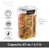 imageOggi Easi Grip 57oz Moisture Proof Storage Container Ultra Clear BPAFree Sealable Canister Flip Open Pouring Lid Date Reminder Slider on Clip Ideal Cereal Dispenser 57oz  17lt57Ounce