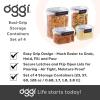 imageOggi Easi Grip 57oz Moisture Proof Storage Container Ultra Clear BPAFree Sealable Canister Flip Open Pouring Lid Date Reminder Slider on Clip Ideal Cereal Dispenser 57oz  17ltSet of 4