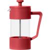 imageOggi French Press Coffee Maker 12oz Borosilicate Glass Coffee Press Single Cup French Press 3 cup Capacity Brick RedBrick Red