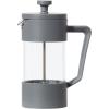imageOggi French Press Coffee Maker 12oz Borosilicate Glass Coffee Press Single Cup French Press 3 cup Capacity Brick RedCharcoal