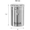 imageOggi Jumbo 8quot Stainless Steel Flour Clamp Canister  Airtight Food Storage Container Ideal for Kitchen ampamp Pantry Storage of Flour or other Bulk Dry Foods8InchFlour