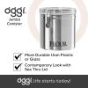imageOggi Jumbo 8quot Stainless Steel Flour Clamp Canister  Airtight Food Storage Container Ideal for Kitchen ampamp Pantry Storage of Flour or other Bulk Dry Foods8InchFlour